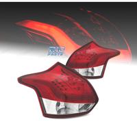 FANALI FORD FOCUS MK3 11-14 LIGHT BAR ROSSO CROMAT