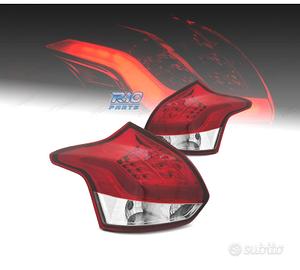FANALI FORD FOCUS MK3 11-14 LIGHT BAR ROSSO CROMAT