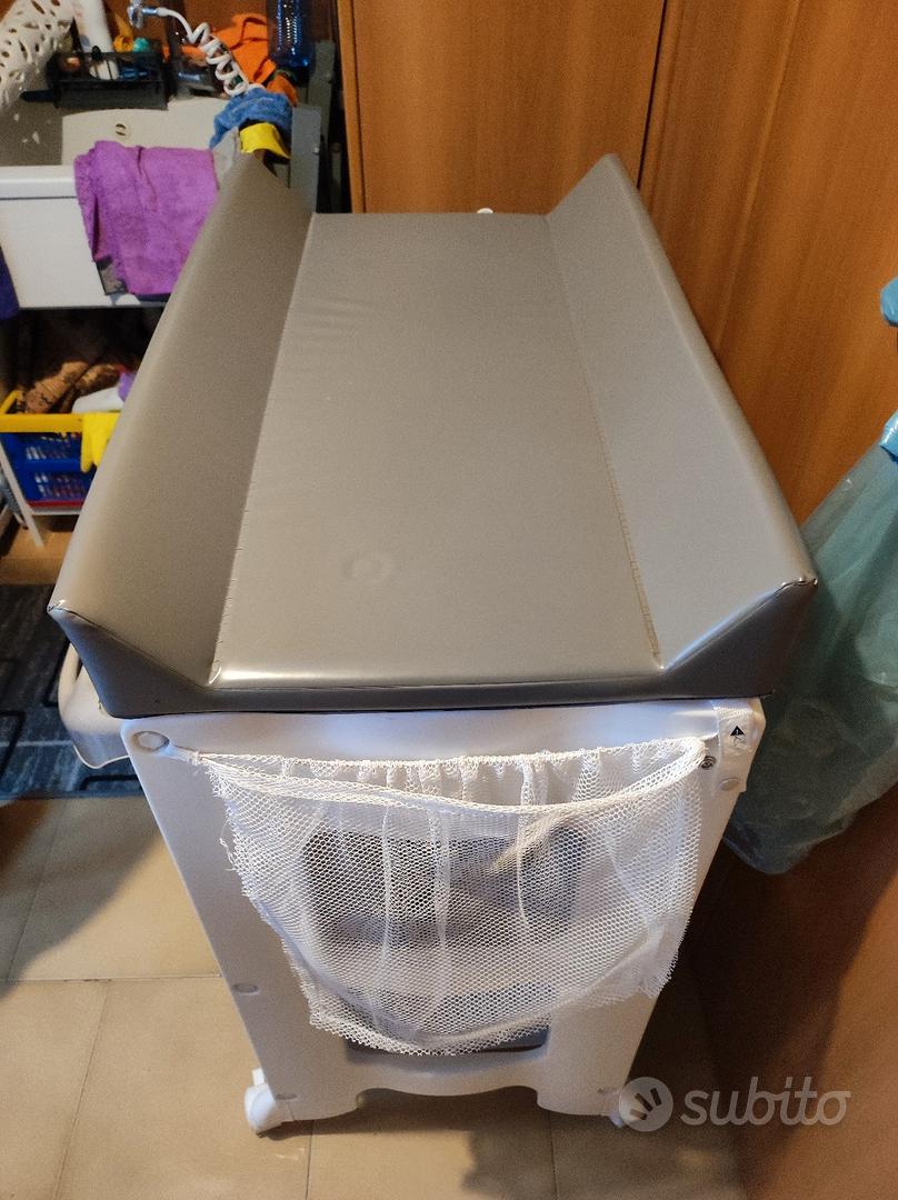 Fasciatoio Bebeconfort Dolphy 2 In 1 - Con Vaschetta Bagnetto, Ruote, Cassettiera, Grigio - Foto 6