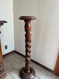 Colonna Porta-Vaso / Torcera Vintage in Legno