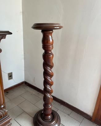 Colonna Porta-Vaso / Torcera Vintage in Legno