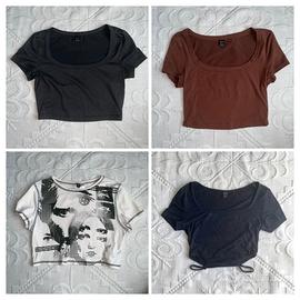 Quattro t-shirt taglia XS, S, M