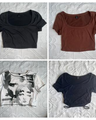 Quattro t-shirt taglia XS, S, M
