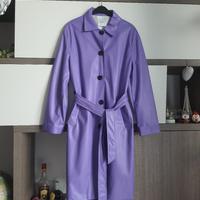 Trench donna in Ecopelle colore Lilla