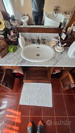 PARETE ATTREZZATA BAGNO VINTAGE 130cm 