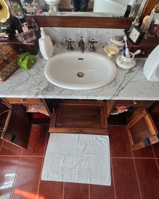 PARETE ATTREZZATA BAGNO VINTAGE 130cm 
