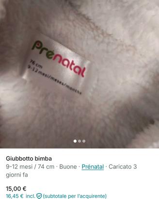 giubbotto Prenatal 