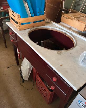 Mobile da bagno con lavabo incassato