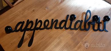 appendiabiti metallo nero attaccapanni 