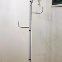 Appendiabiti alluminio e marmo bianco