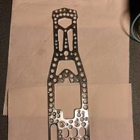 SERPENT 710 telaio + radio plate alleggeriti.