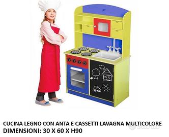 cucina in legno multicolore 