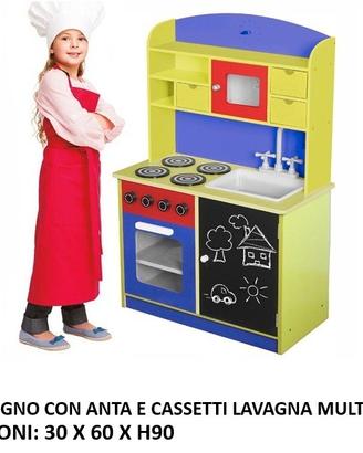 cucina in legno multicolore 