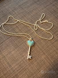 Collana chiave cuore argento 925 Tiffany