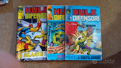 Lotto 7 fumetti Hulk e i Difensori Ed. Corno