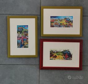 set di 3 quadri arredo