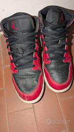 Jordan 1 Mid Gym Rosso Nero Bianco tg 40