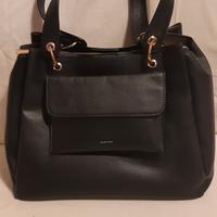 Borsa Parfois ecopelle nera a 2 scomparti+tasca