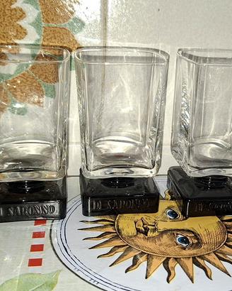 Set 5 bicchieri Disaronno vintage base nera