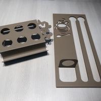 SET Vassoio e portacialde arte e mestieri