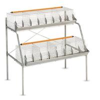 Conigliera per 16 conigli a 2 piani