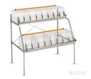 Conigliera per 16 conigli a 2 piani