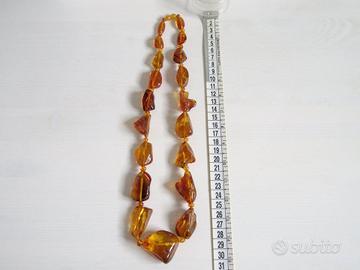 Collana in Ambra naturale del Baltico. 60,5cm 60gr