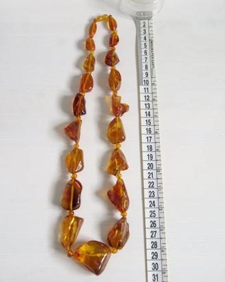 Collana in Ambra naturale del Baltico. 60,5cm 60gr