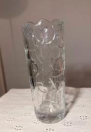 Vaso vetro decorato 20cm nuovo