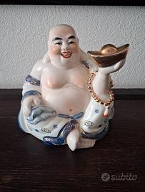 Statua porcellana Buddha Ridente Cina Budai 