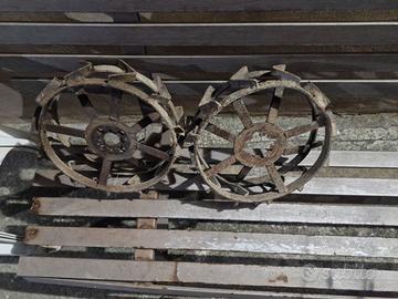 Ruote in ferro trattore motocoltivatore 