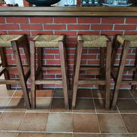 4 sgabelli sedie alte angolo bar vintage shabby 