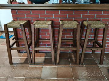 4 sgabelli sedie alte angolo bar vintage shabby 