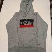 Levi's Grigia con Cappuccio e Logo - Taglia S
