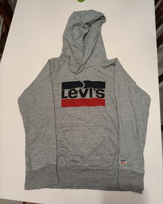 Levi's Grigia con Cappuccio e Logo - Taglia S