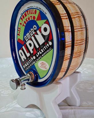 Botticella in ceramica vintage Amaro Alpino