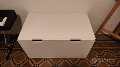 IKEA panca con con contenitore giocattoli bianco 