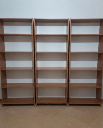 librerie legno rovere tre librerie quattro ripiani