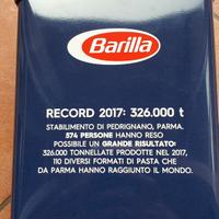 Latta Barilla Record produzione 2017 da Collezione