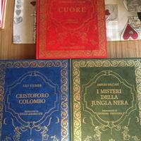 Tre libri copertina rigida editoriale del drago