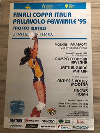 MANIFESTO COPPA ITALIA 1995 PALLAVOLO FEMMINILE