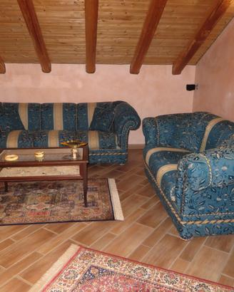 Salotto classico 3+2 posti, Tessuto Damascato