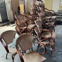 6cTavoli e 24 sedie da esterno, resist./impilabili