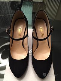 Décolleté Nero n.37 con cinturino