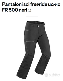 Wed'ze pantaloni sci freeride uomo FR 500 neri