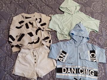 felpe shorts bambina  Zara Conbipel HM 