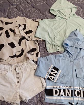 felpe shorts bambina  Zara Conbipel HM 