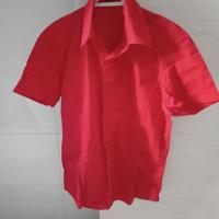 Camicia rossa uomo manica corta taglia S