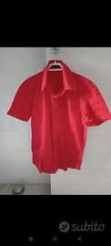 Camicia rossa uomo manica corta taglia S