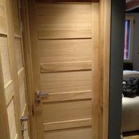 porta singola a 5 pannelli in rovere rustico